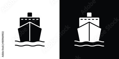 Ship icon design element for website and app ui design projects