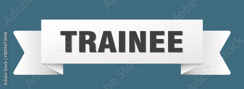trainee ribbon isolated on transparent background. trainee ribbon