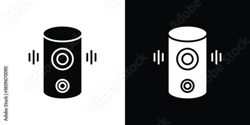 Smart speaker icon design element for website and app ui design projects