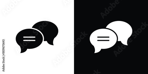 Speech bubble icon design element for website and app ui design projects