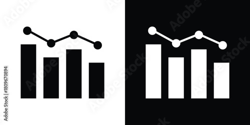 Statistics icon design element for website and app ui design projects