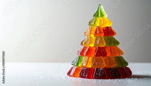 Wallpaper Mural グミで作られたカラフルなクリスマスツリー構図 | Colorful Christmas Tree Made of Gummy Bears in Festive Candy Art Composition
 Torontodigital.ca