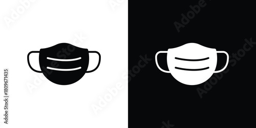 Surgical mask icon design element for website and app ui design projects