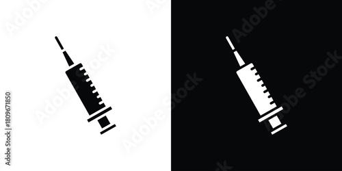 Syringe injection icon design element for website and app ui design projects