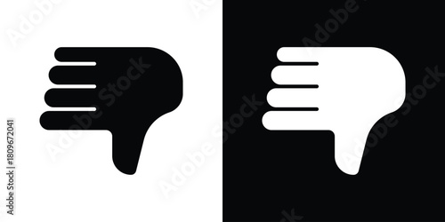 Thumbs down icon design element for website and app ui design projects