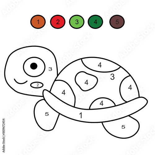 Colouring page turtle 