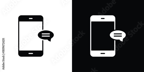 Text message icon design element for website and app ui design projects