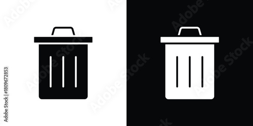 Trash icon design element for website and app ui design projects