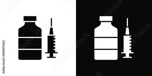 Vaccination icon design element for website and app ui design projects