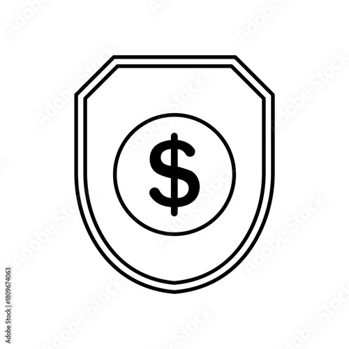 Icon a money security, isolated against a clean background.