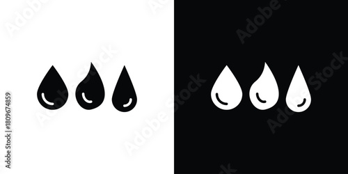 Water drop shape icon design element for website and app ui design projects