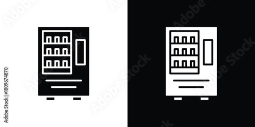 Vending machine icon design element for website and app ui design projects