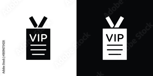 VIP pass icon design element for website and app ui design projects