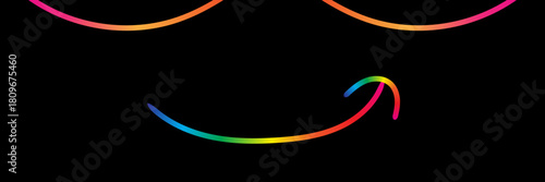 gradient smile vector illustration black background