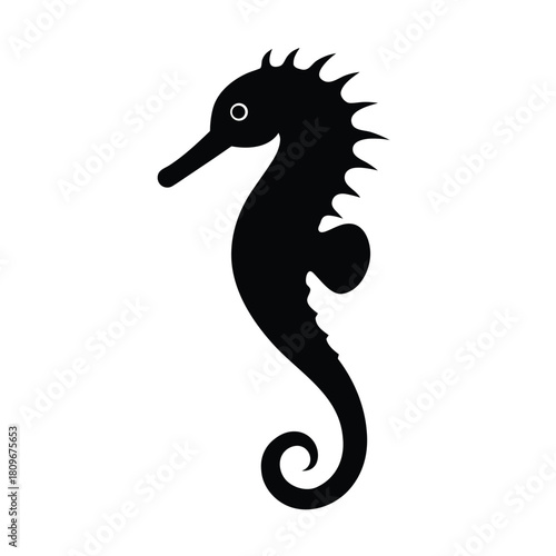 pipefish silhouette simple seahorse relative design