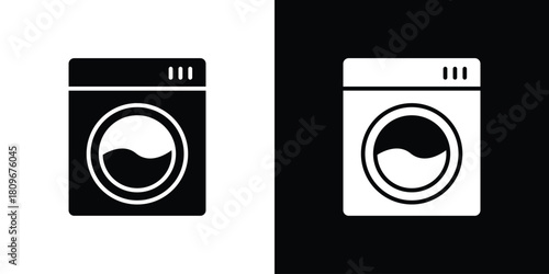 Washing machine icon design element for website and app ui design projects