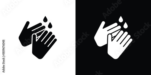 Wash hands icon design element for website and app ui design projects