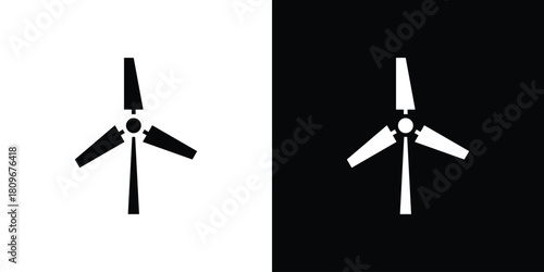 Wind turbine icon design element for website and app ui design projects