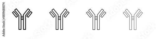 Antibody icon for apps and website. vector illustration collection
