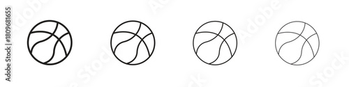 Basketball icon for apps and website. vector illustration collection