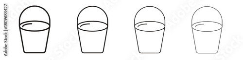 Bucket icon for apps and website. vector illustration collection