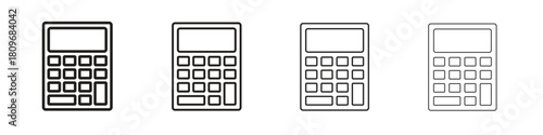 Calculator icon for apps and website. vector illustration collection