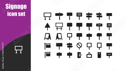 Signage  icon set