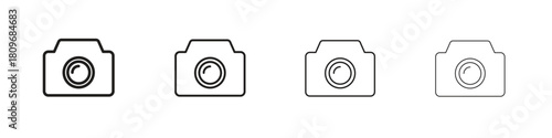 Camera icon for apps and website. vector illustration collection