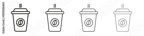 coffee cup icon for apps and website. vector illustration collection