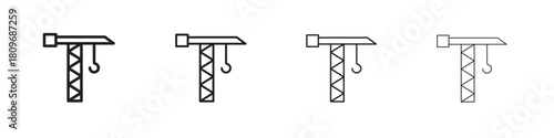 Construction crane icon for apps and website. vector illustration collection