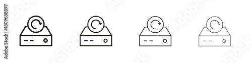 Data backup icon for apps and website. vector illustration collection