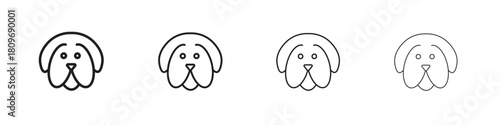 Dog icon for apps and website. vector illustration collection