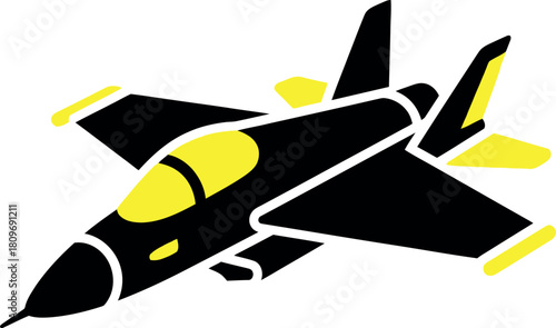 Military fighter jet aircraft vector