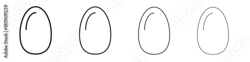 Egg icon for apps and website. vector illustration collection