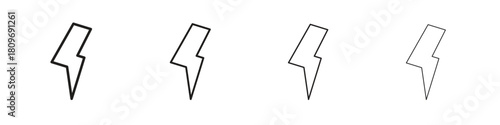 Electricity icon for apps and website. vector illustration collection