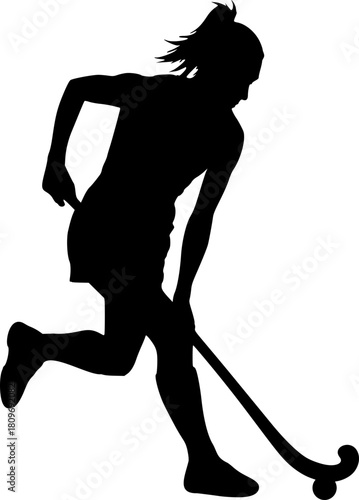 Design of hockety woman player