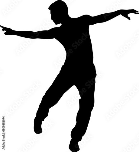 Design of ballet man dancing