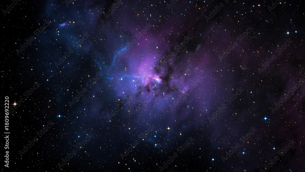 Fototapeta premium Magnificent Deep Space Nebula Filled With Stars and Cosmic Dust Clouds