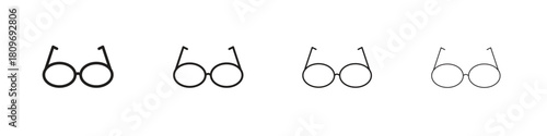 Eye glasses icon for apps and website. vector illustration collection