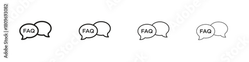 FAQ icon for apps and website. vector illustration collection