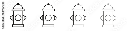 Fire hydrant icon for apps and website. vector illustration collection