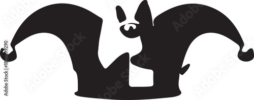 Jester Hat Silhouette Illustration