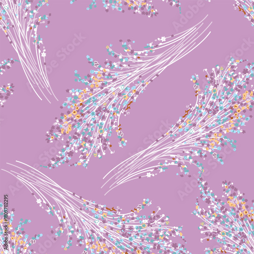 Classic Popular Flower Seamless pattern background - For easy making seamless pattern use it for filling any contours