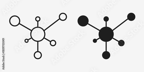 Minimal neural flow icon with interconnected nodes in a flowing mono-line design, representing AI neural networks and intelligent data pathways.