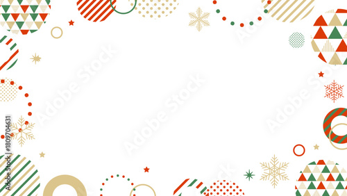 クリスマス/Happy new year のキャンペーンやイベントなどのポップ なフレーム	