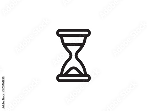 Anti-aging concept depicted through minimal single isolated hourglass