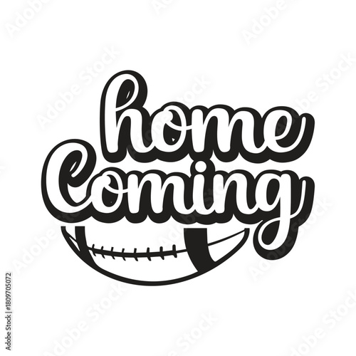 Homecoming Football Design Cheer Spirit Sport Typography Graphic for School Team Tshirt and Sublimation