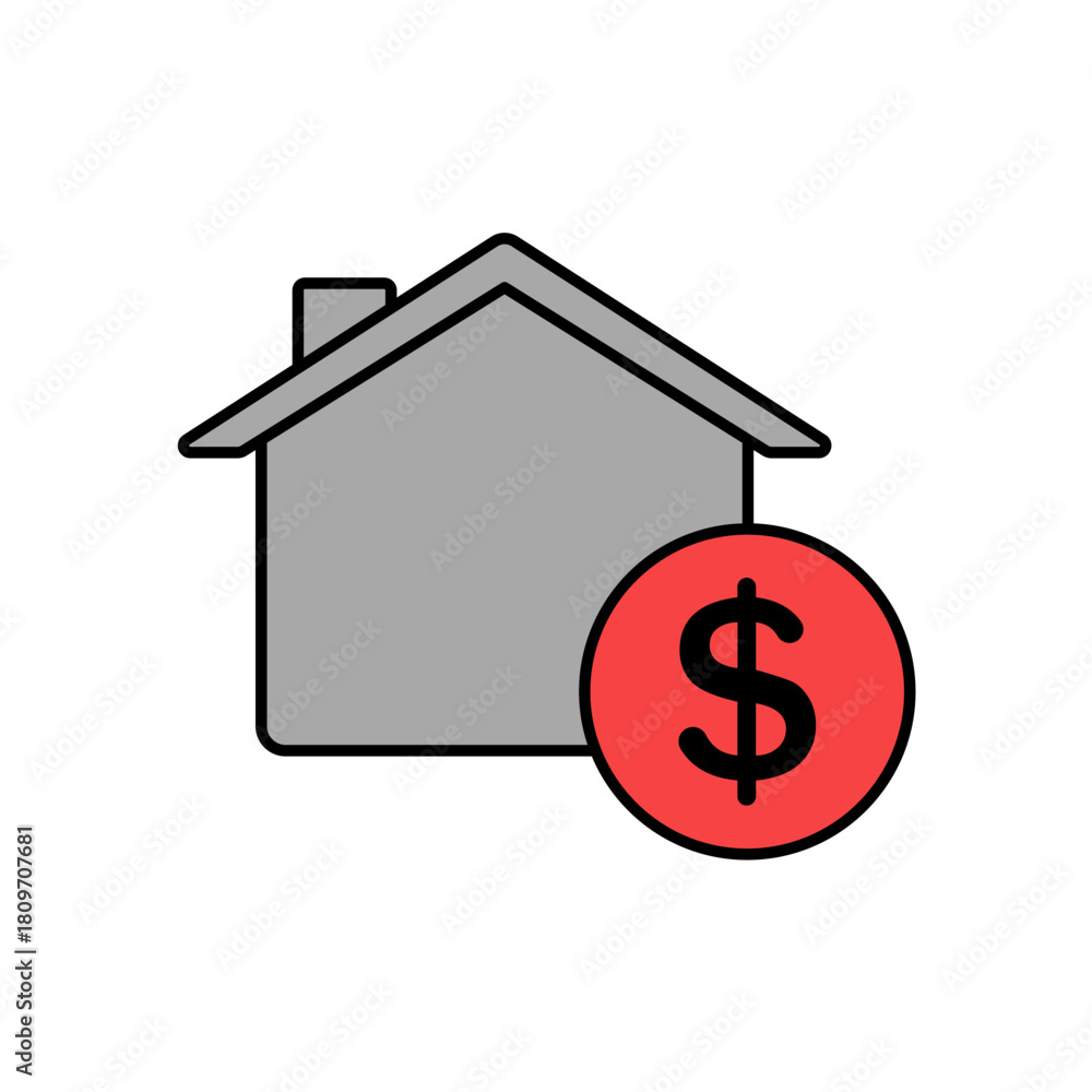 Obraz premium Icon a home benefit, isolated against a clean background.