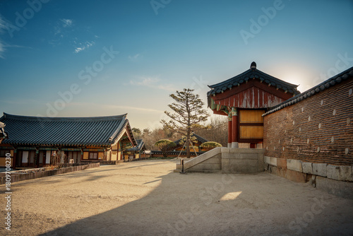 Sunlit Courtyard at Naksansa Temple, South Korea