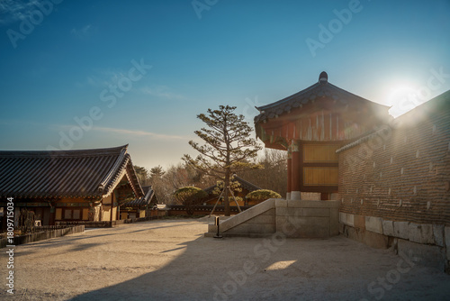 Sunlit Courtyard at Naksansa Temple, South Korea